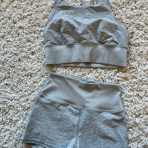 All yoga shorts and top set